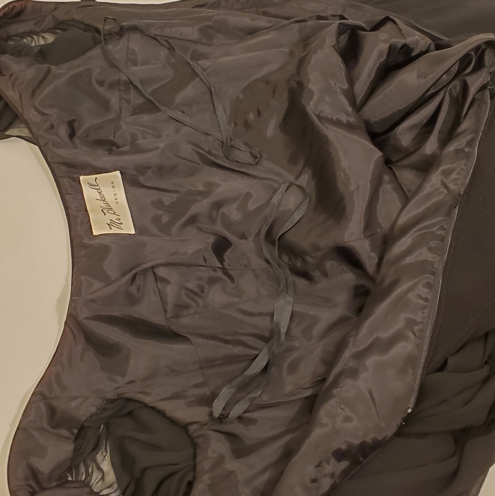 ✨️Host Pick✨️ VINTAGE 1950's Mr. Blackwell Black Cocktail Dress - Picture 6 of 8